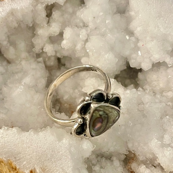 Copper Abalone Sterling Silver Ring 925 Size 6 - Picture 5 of 8